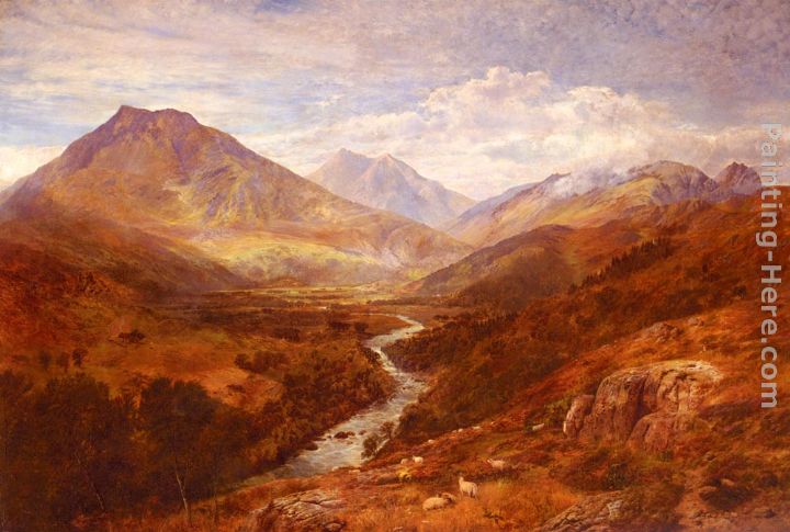 A Welsh Landscape painting - George Vicat Cole A Welsh Landscape art painting